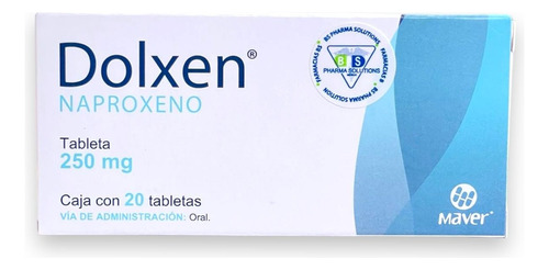 Dolxen Naproxeno 250 Mg C/20 Tabletas Maver  