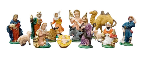 Pesebre 13 Piezas Navidad Navideño Jesus Reyes 6,5cm (italy)