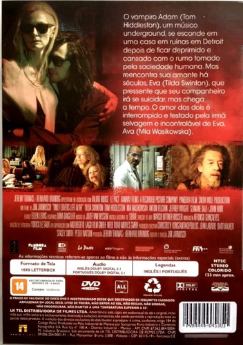 Dvd Amantes Eternos ( Only Lovers Left Alive ) Jim Jarmusch