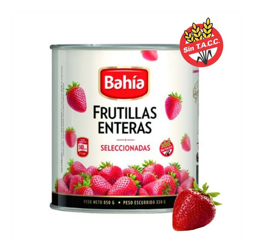Frutillas Enteras En Lata Bahia X 850gr. - Cotillón Waf