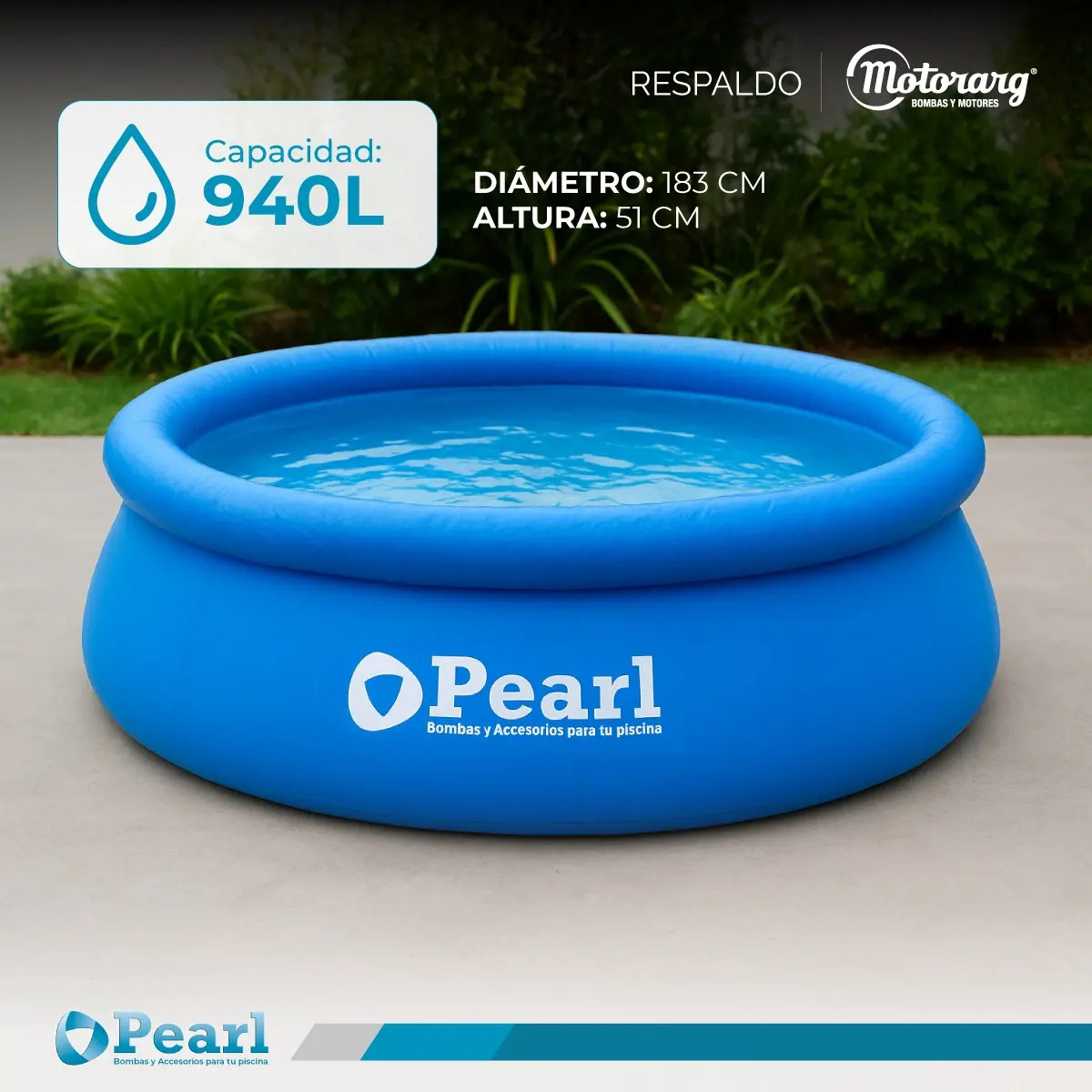Pileta Inflable 940l 183cm Azul Marino