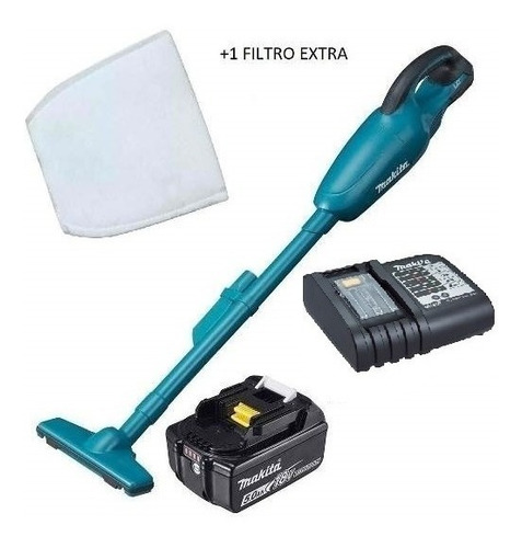 Aspirador Po 18v Dcl180 Makita Bateria 5ah + 1 Filtro Extra