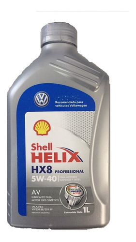 Aceite Shell Helix Hx8 5w40 X 1 Litro Sintetico Vw Golf