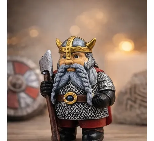 Viking Victor,estátua De Gnomo Anão Nórdico - 10cm | Parcelamento