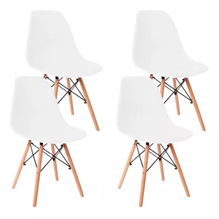 Set De 4 Sillas Estilo Eames Comedor Moderna Komfort