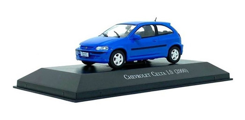 Miniatura Do Carro Chevrolet Celta 1.0 2000 Azul 1:43 Ixo