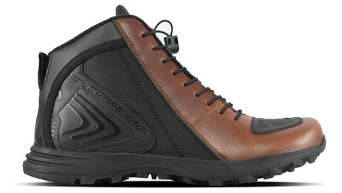 Botas Biker Coñac Wolker Z2 Racing En Cuero Ultra Livianas