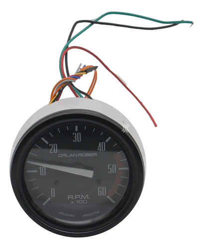 Tacómetro Eléctrico 12v Naftero 6000 Rpm Classic Fondo Negro