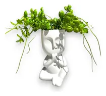 Comprar Maceta De Diseño Cara Ideal Planta Artificial O Suculentas