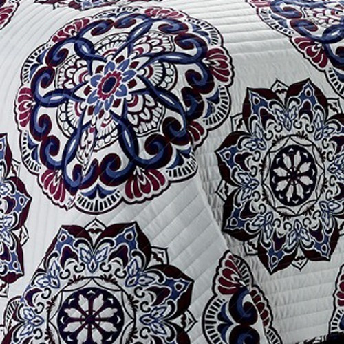 Imagen 4 de 5 de Cubrecama Quilt Cover Reversible +fundas Queen Kelowna D3