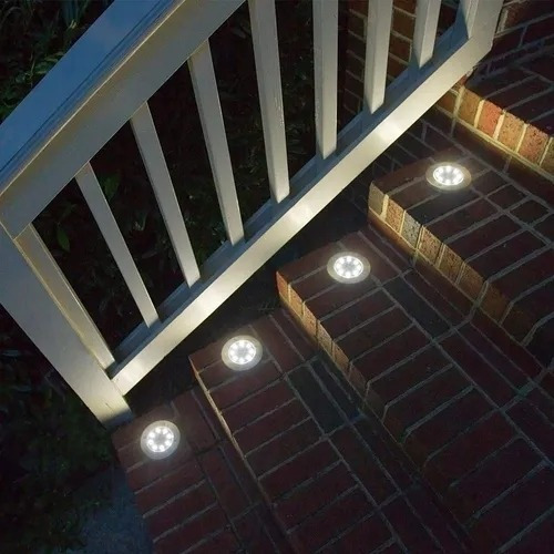 8pz 8led Solar Enterrado Luz Al Aire Libre Luz Subterránea L