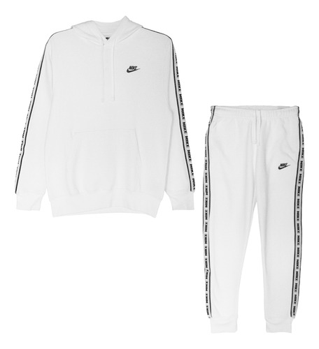 Sudadera Nike Club Fleece Sportswear-blanco