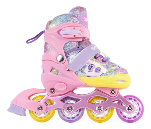 Patines De Línea 4 Ruedas Onix Unicornio Multicolor De Niña