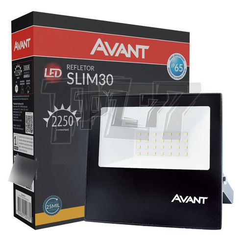 Refletor Holofote Led Smd 30w Branco Quente 3000k Bivolt