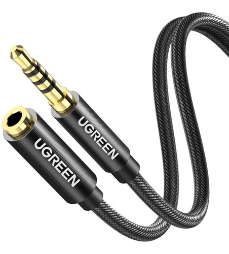 Cable Extensor Audio Marca Ugreen Conector Oro 3.5mm 2 Mts