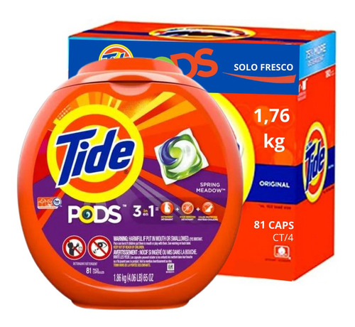 Tide Detergente Capsulas Pods Sm 81 Ct 