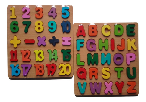 Puzzle Dreamsport M363 Letras Y Numeros 25 Bloques Madera