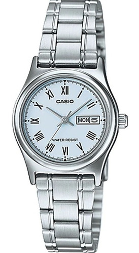 Reloj Casio Grabado Gratis Ltpv006 Mujer Acero Fechador 