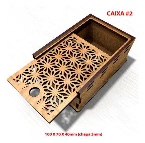 Vetor 15 Caixas 3 Padrões 5 Tamanhos 3mm Corte Laser Cnc Mdf