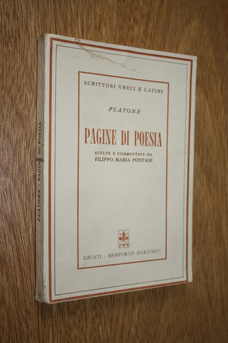 Pagine Di Poesia - Platone - Maria Pontani Griego / Italiano