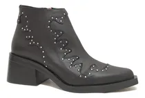 Comprar Botas Mujer Texanas Cortas Con Tachas Livianas Comodas Cuero