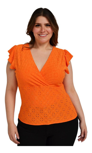 Blusa Sin Manga Roman Fashion/tallas Extras, 0315 (naranja)