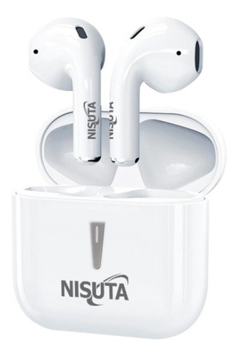 Auricular Blanco Bluetooth Earbuds Cajita Recar. Lightning