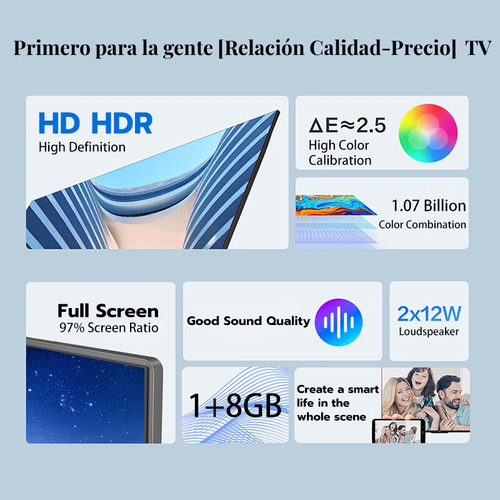 Smart Tv Pantalla 32 Pulgadas Android Tv Gell Hd Television