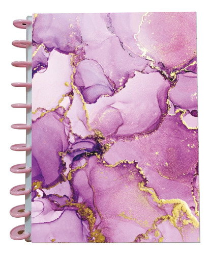 Cuaderno De Discos Profesional Marmol Morado 2 Separadores