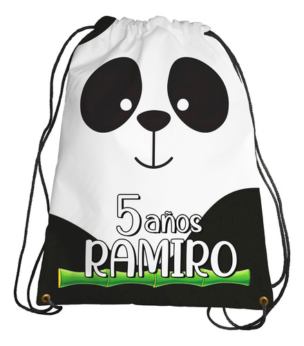 Morralitos Recuerdos Cumple Bolo Oso Panda Personalizado 30u