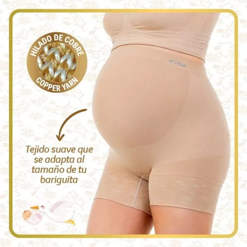 Pantalón Corto Faja Short Maternidad Con Soporte De Vientre