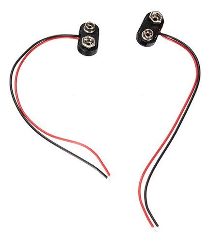 2 Pzas Conector De Bateria De 9v Con Cable