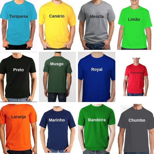 Kit 7 Camisetas Pv Mescla Malha Fria Atacado