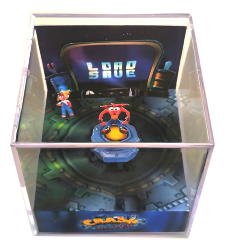 Cubo Diorama - Crash Bandicoot 3 Azul