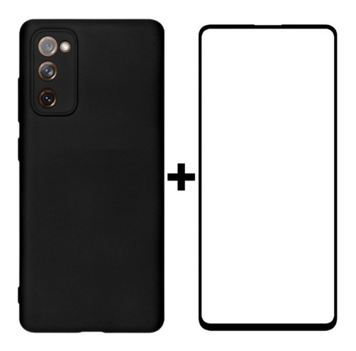 Capa Capinha Case S20 Fe + Película 3d Para Samsung S20fe Cor Preto S20 FE 6.5