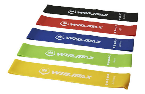 Kit 5 Mini Bands Faixas Elásticas Winmax Coloridas