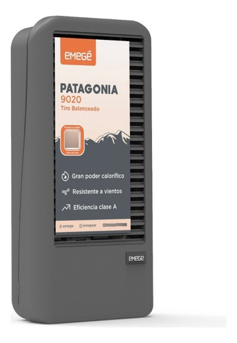 Calefactor Emege Patagonia 2000kcal Tb Multigas Ce9020b Color Gris oscuro