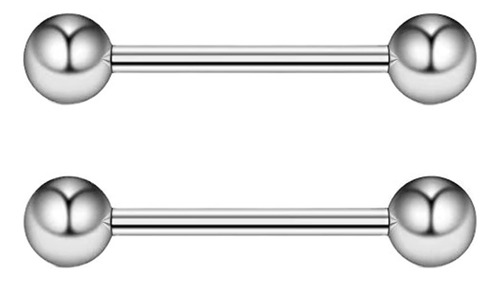 Sqkxklcz 2 Anillos Para Pezon De Bola De Titanio G23 De 0.11