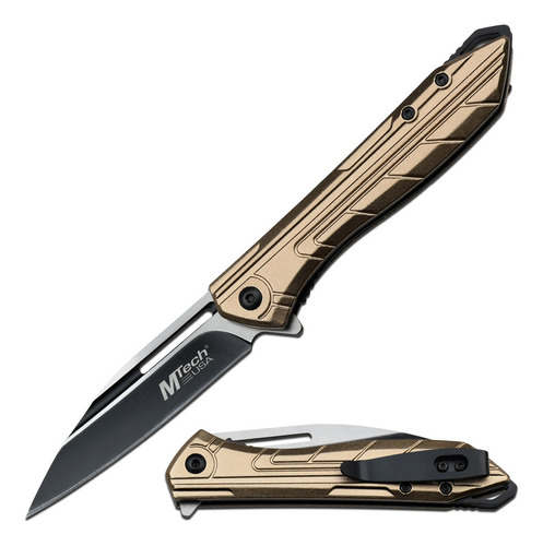 Navaja De Apertura Asistida Mtech Usa Mt-a1204tn Mango Tan