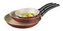 Comprar Jogo De Frigideiras 3pc Teflon Turim Vermelho Tramontina