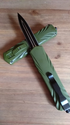 Imagen 3 de 4 de Cuchillo Navaja Frontal, Militar Policial + Regalo Navaja