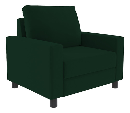 Poltrona Decorativa Sala E Recepção Malta Suede Verde Musgo Cor Verde-musgo Desenho do tecido Liso