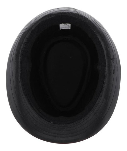 Sombrero De Copa De Cuero Pu Gorro De Jazz Clásico Unisex