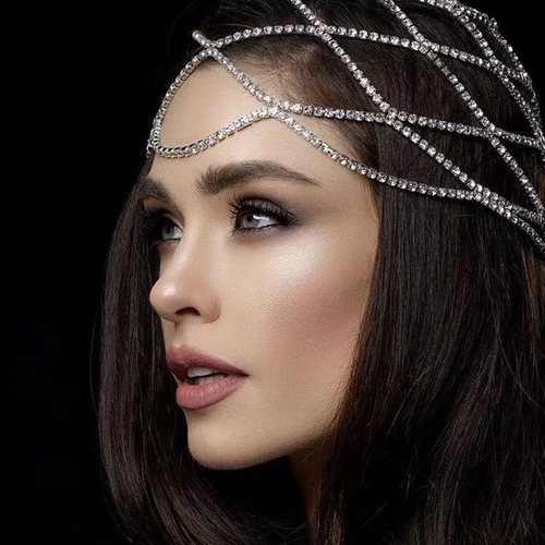 Diadema Cabeza Gorro Hueco De Malla De Diamantes De Imitació