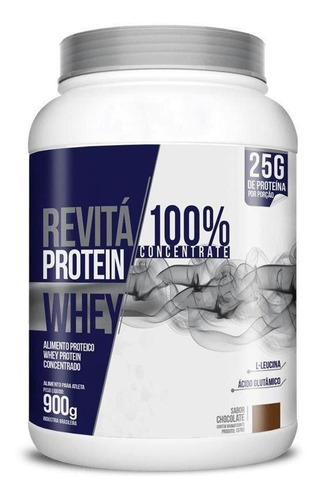 Whey Protein Concentrate 25g Revitá 900g De Chocolate