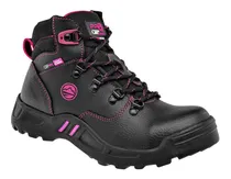 Comprar Bota Industrial Mujer Cliff 612 Negro Fucsia 094-314