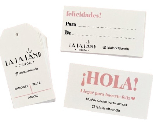 Kit Emprendedor: 100 Tarjetas 100 Tags 100 Stickers + Diseño