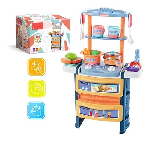 Set Cocina Pequeño 55 Cm Altura Y 20 Accesorios + Regalo