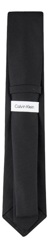 Corbata Calvin Klein Negra De Poliéster Y Seda Para Hombre