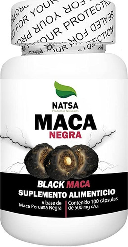 Natsa Maca Negra Black Maca 100 Cápsulas Calidad Premium Sfn